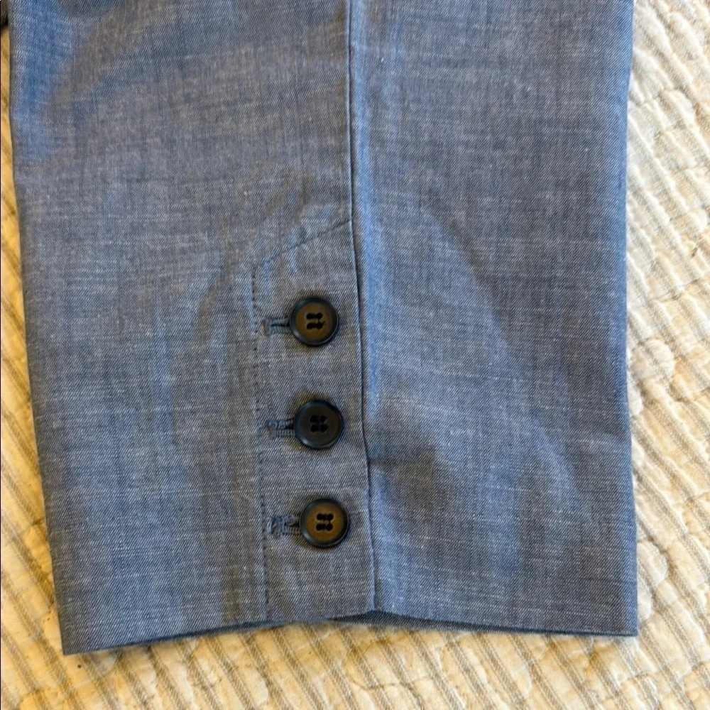 Talbots Blue 100% Cotton Perfect Cropped Ankle Pants #468